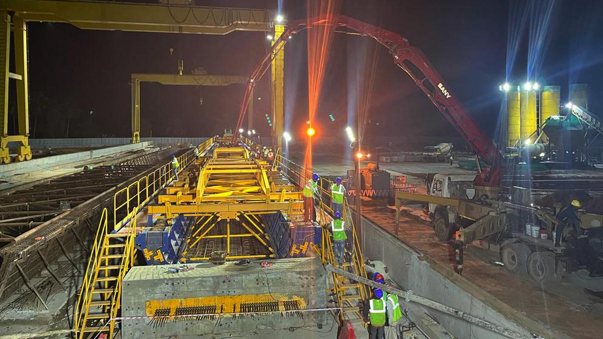 Country’s first 31-meter U-girder successfully cast for Bengaluru Suburban Rail Project