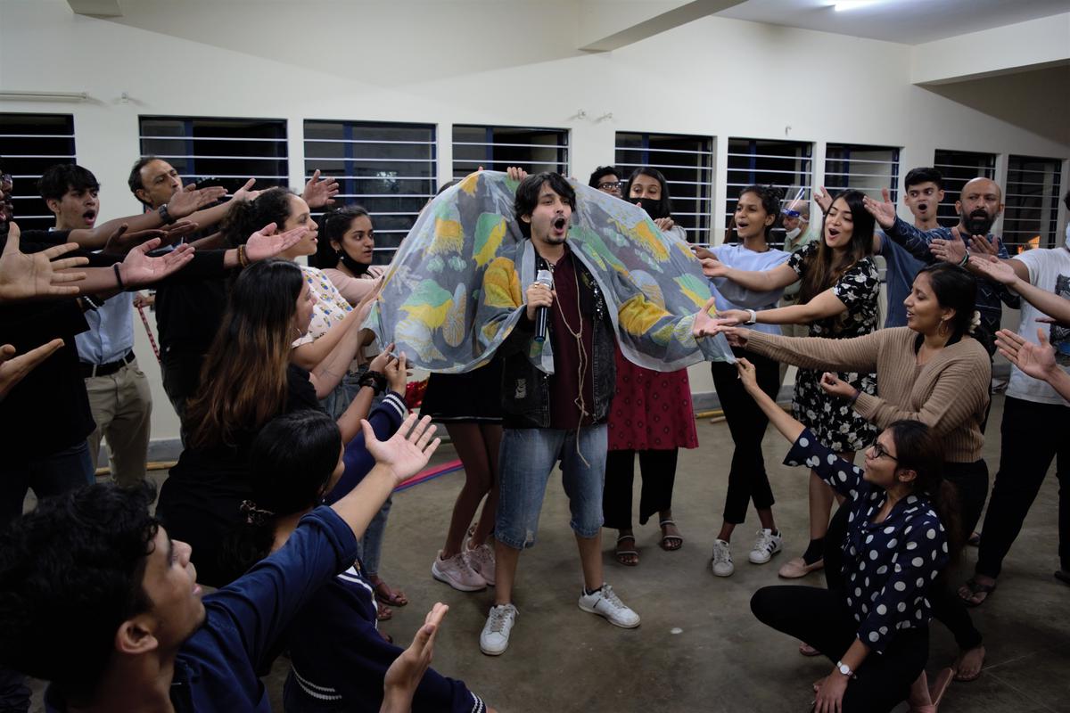 Leila Alvares and members of the Cause Foundation at rehearsal 