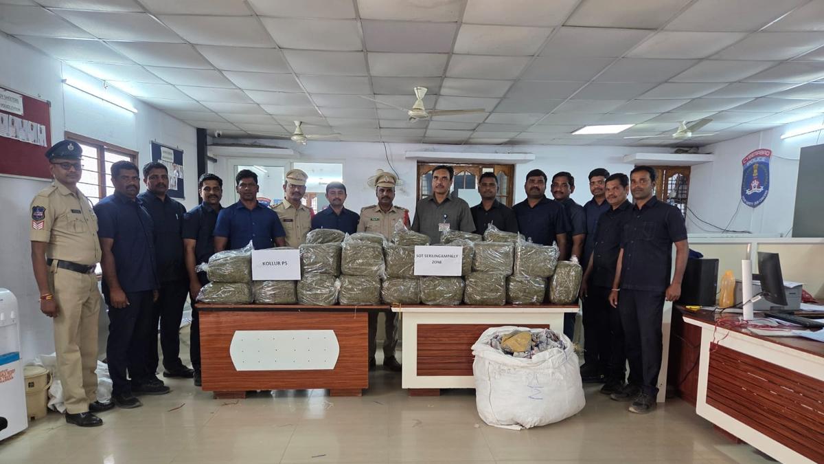 Two drug peddlers arrested; over 100 kg ganja worth ₹25.7 lakh seized