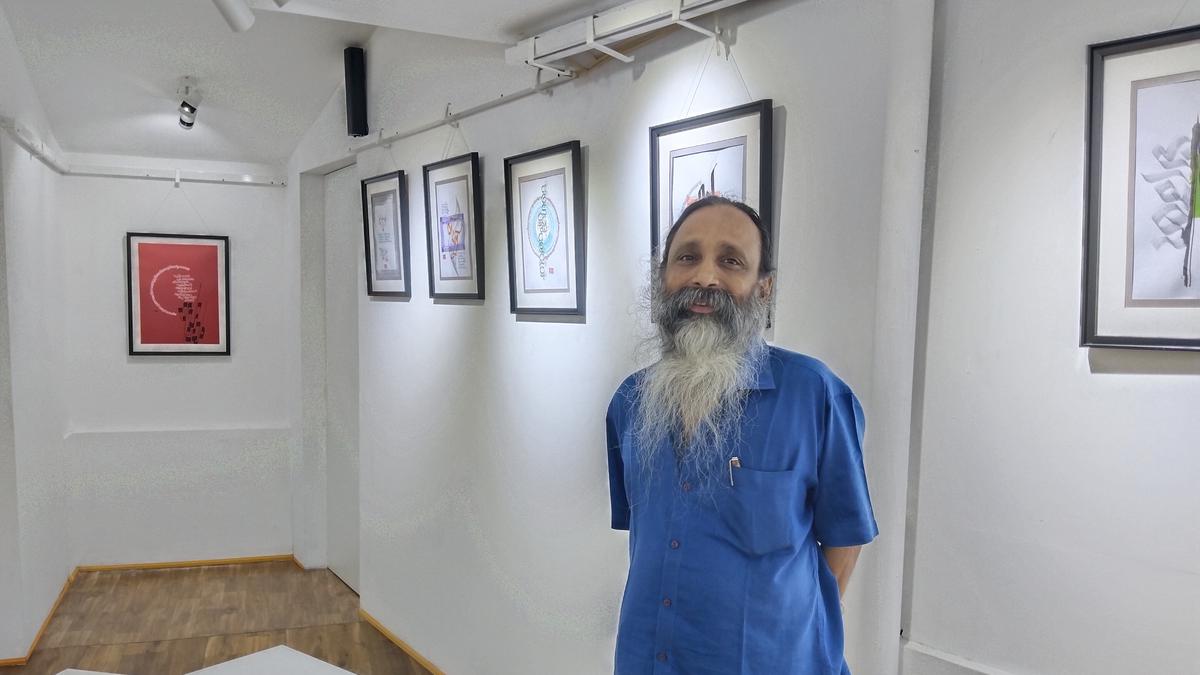 Calligrapher Artist Bhattathiri exhibits works based on Kumaran Asan’s poems in Thiruvananthapuram