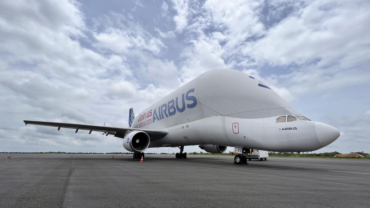 Airbus Beluga lands at Hyderabad’s RGIA airport; will soon depart for Egypt