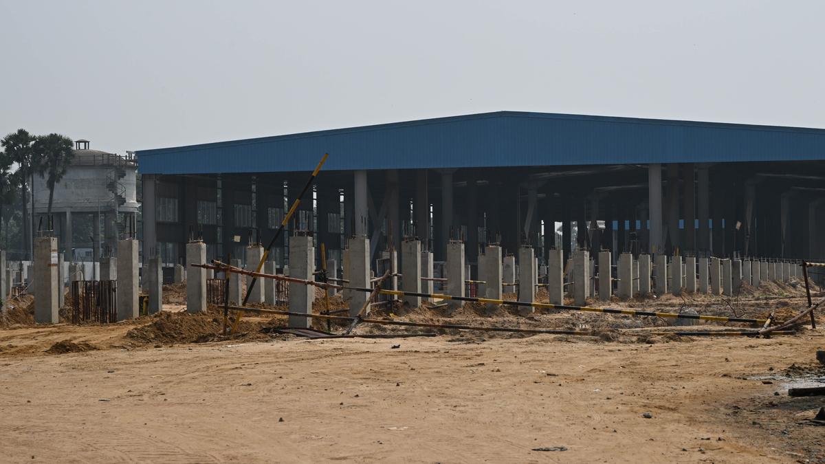 Track-laying work under way at Metro Rail Phase II Project’s Madhavaram Depot