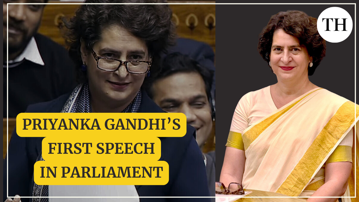 Watch: Priyanka Gandhi’s first speech in Parliament as MP - The Hindu