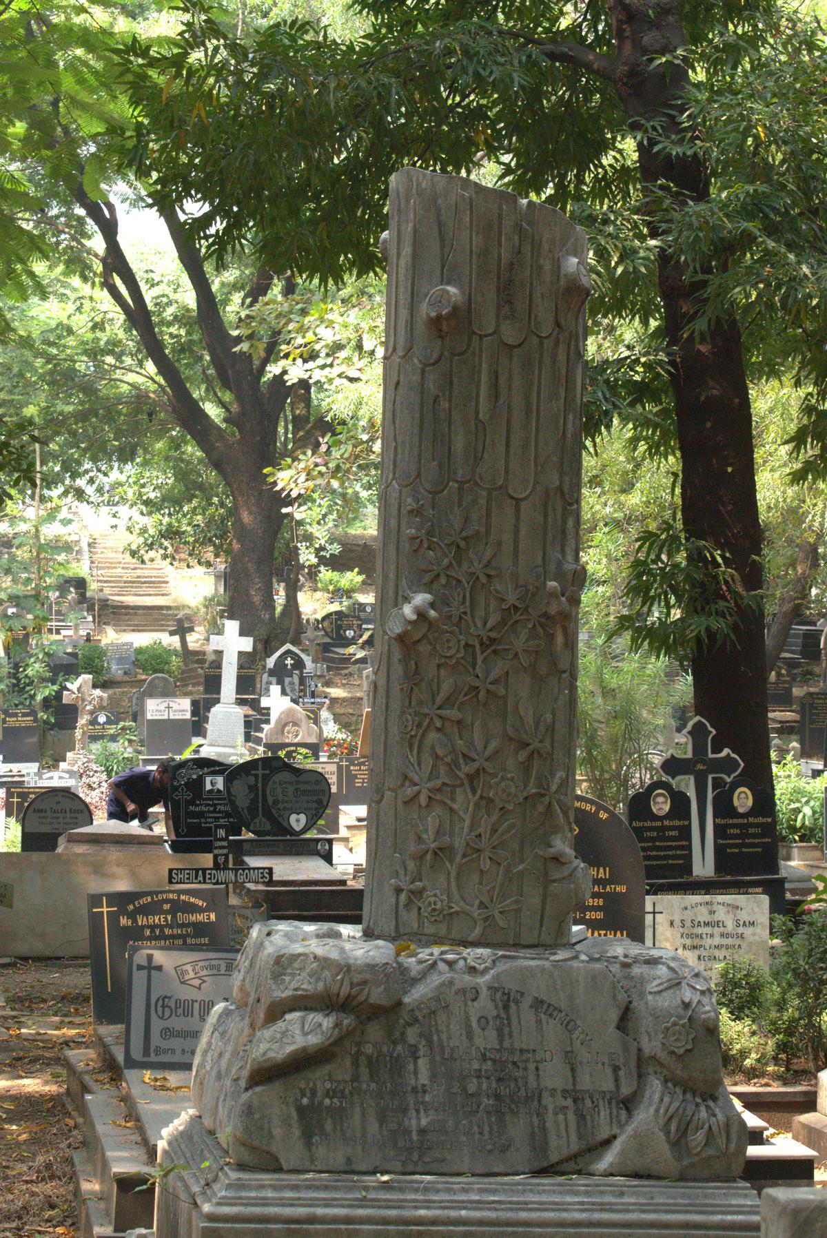 A half stump sculpture A half stump sculpture