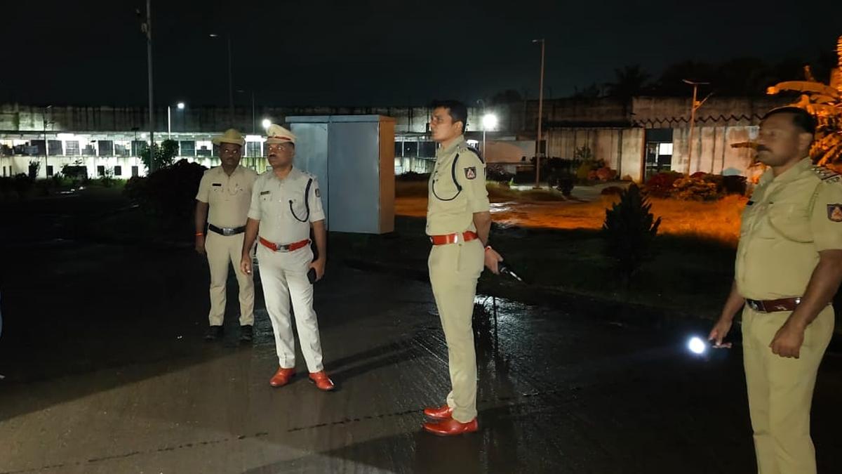 Shivamogga police search Central prison at Sogane