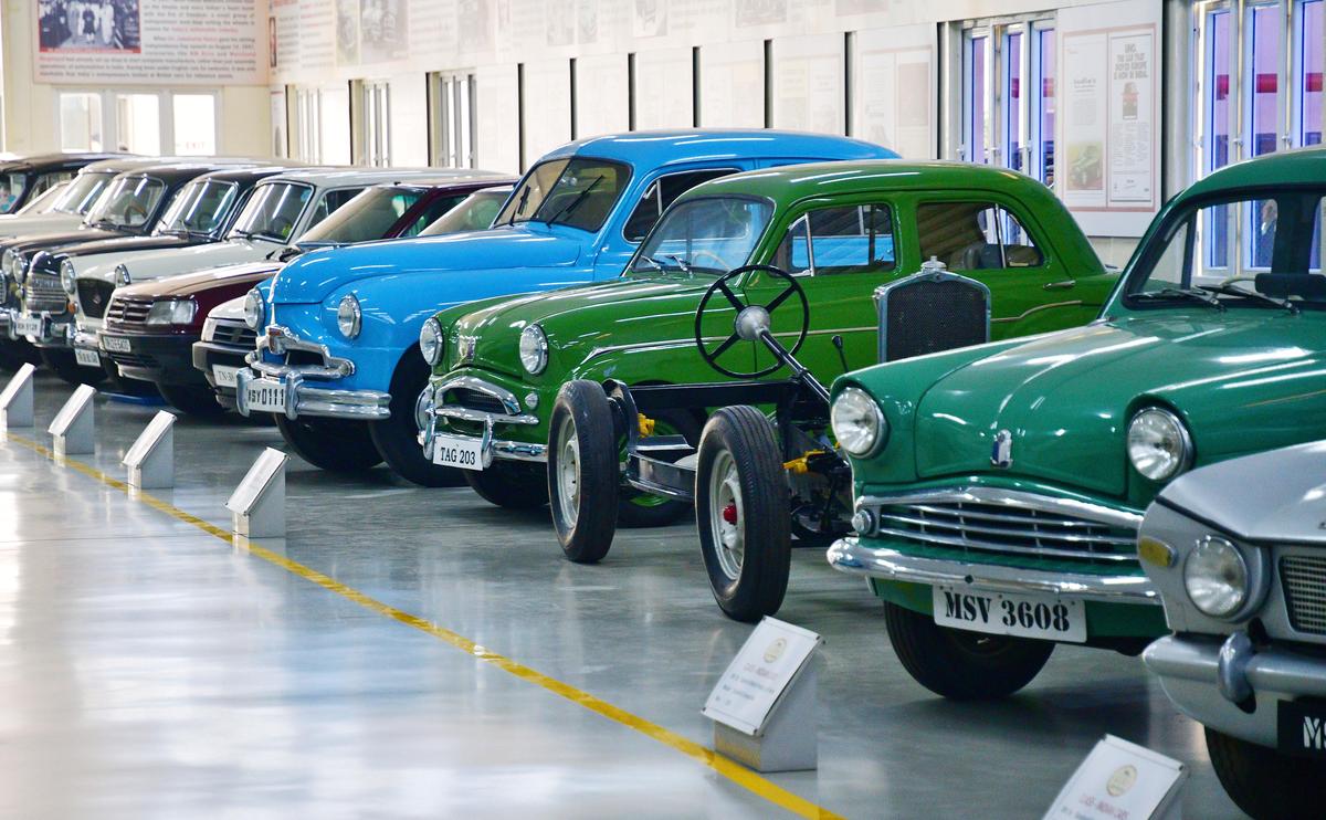 The care section featuring over 40 cars by manufacturers such as Hindustan Motors, Tata, Bajaj, and Premier Automobiles