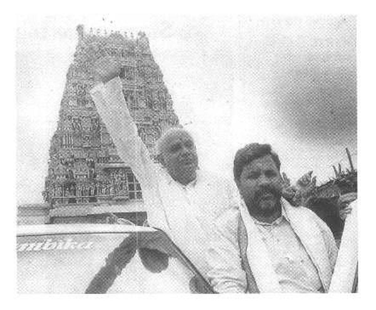 The former Prime Minister H.D. Deve Gowda with current Chief Minister Siddaramaiah, who was then State president of the JD(S). 