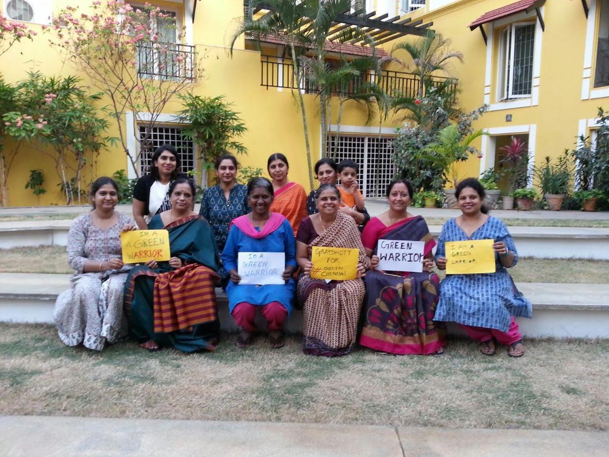 The GoGreen team that started the green initiatives at Grayshott Apartment 