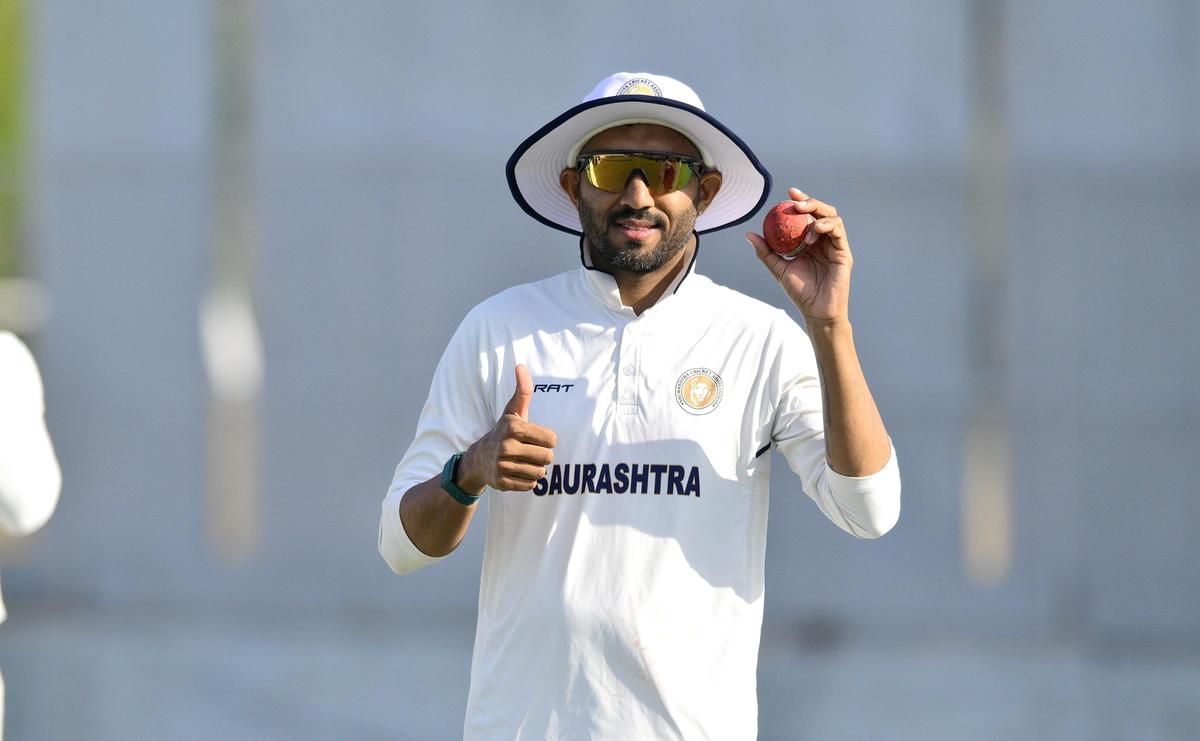 Saurashtra's Dharmendra Jadeja.