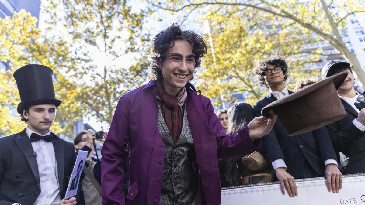Timoth&eacute;e Chalamet crashes his own look-alike contest after police shut down crowded event
