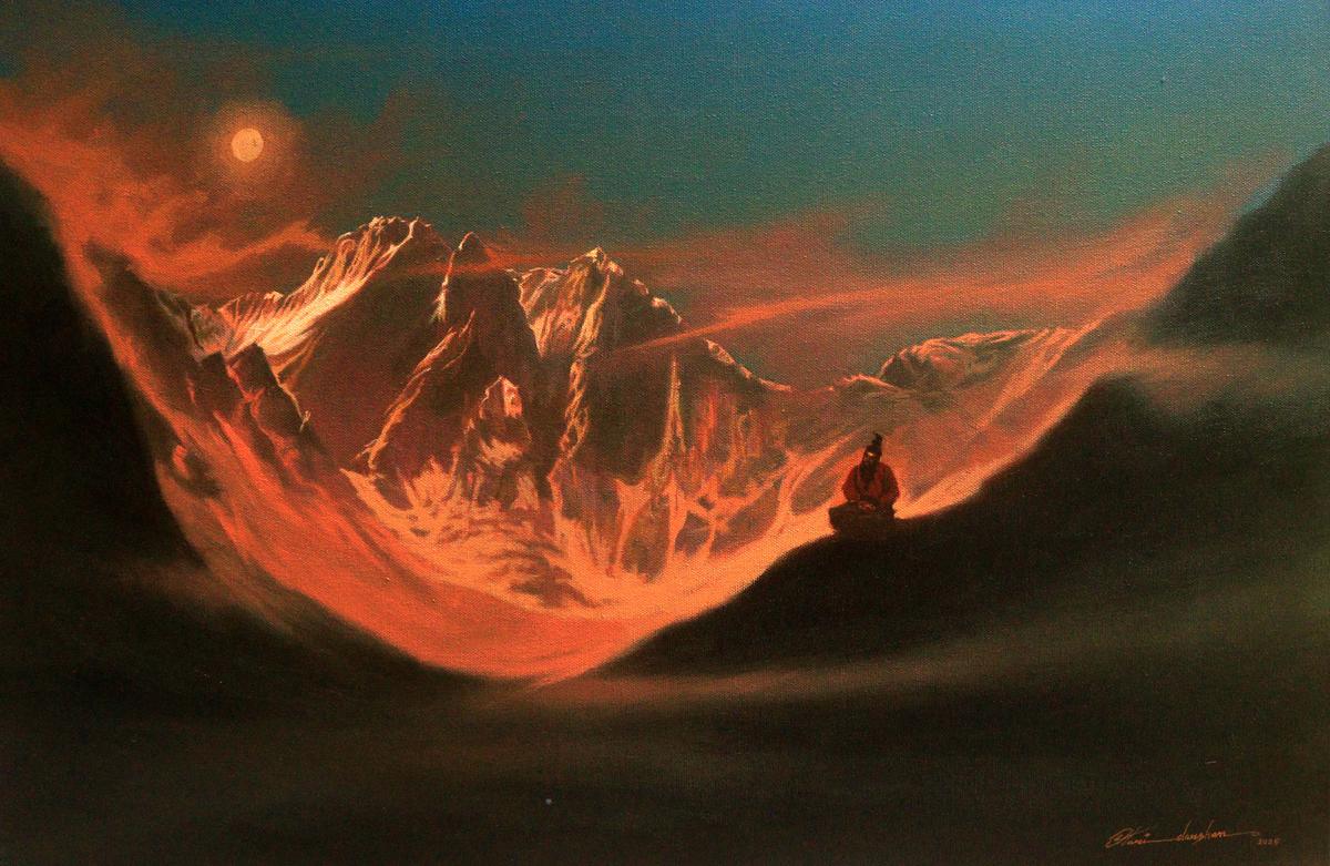 A work titled ‘Meru Dhyanam’ A work titled ‘Meru Dhyanam’