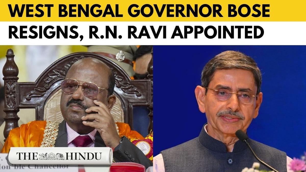Watch: West Bengal Governor C.V. Ananda Bose resigns, R.N. Ravi takes charge
