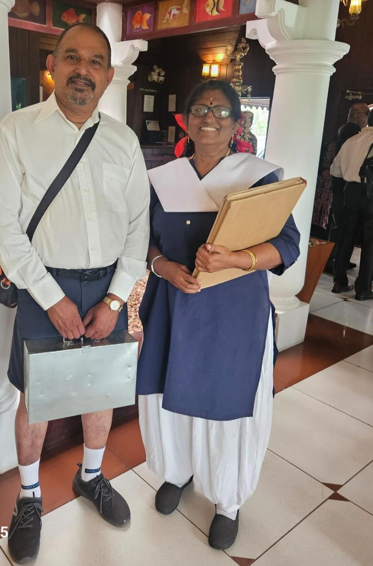 While Panicker M Philip brought the steel box he used in school, Daisy John had her biology record book