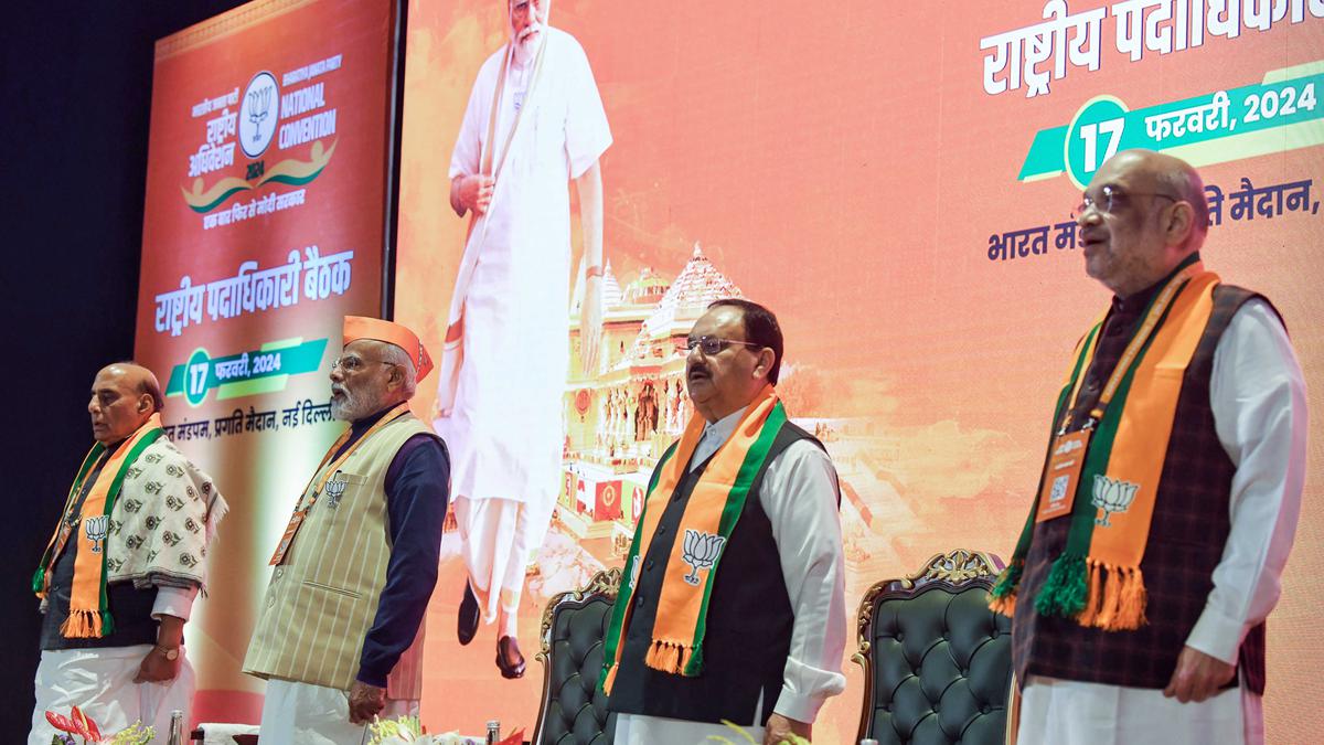 Lauding Modi, Nadda asks BJP workers to ensure ‘hat trick, record-breaking win’ in Lok Sabha election