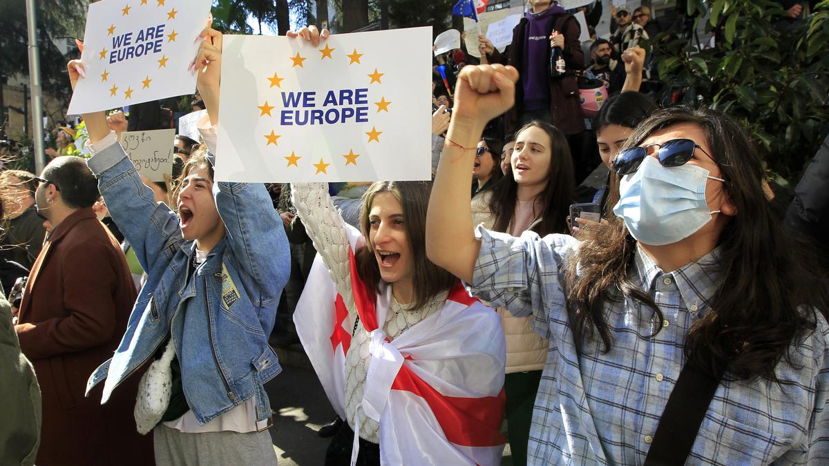 Georgians rally even as parliament scraps ‘foreign agent’ bill