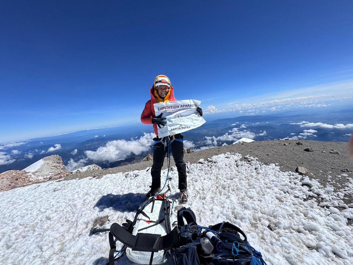 IISc professor Arpita Patra summits highest volcanic peaks of four  continents - The Hindu