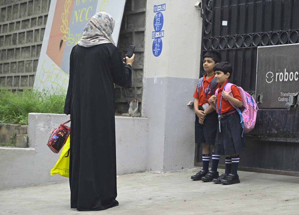 Parents dropped their children at schools which reopened on Thursday (June 12, 2025) after 49-day summer vacation.