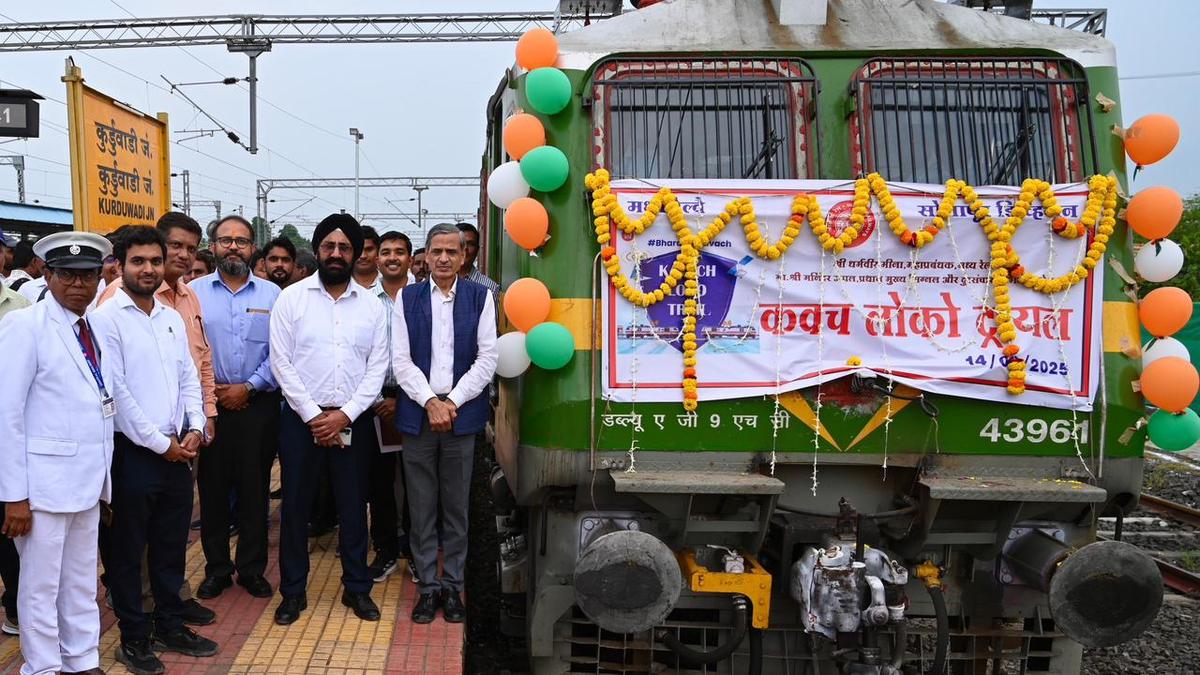 Solapur Division’s first KAVACH trial run carried out between Dhavalas-Bhalwani