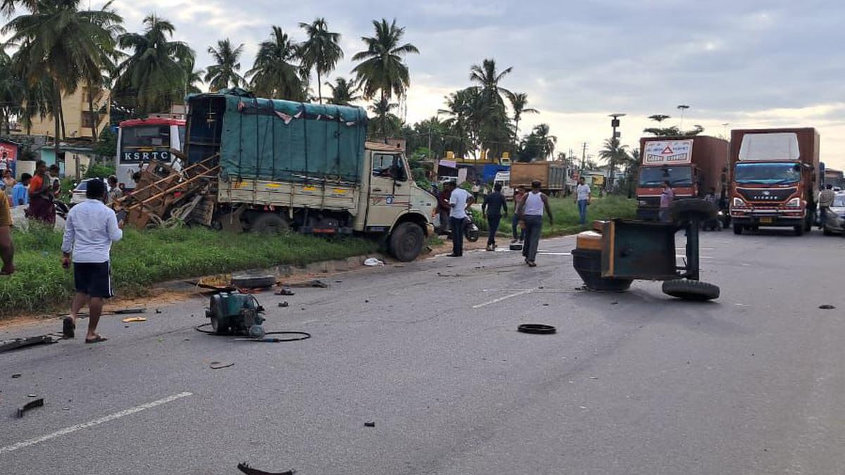 Three killed, five injured in road accident near Nelamangala