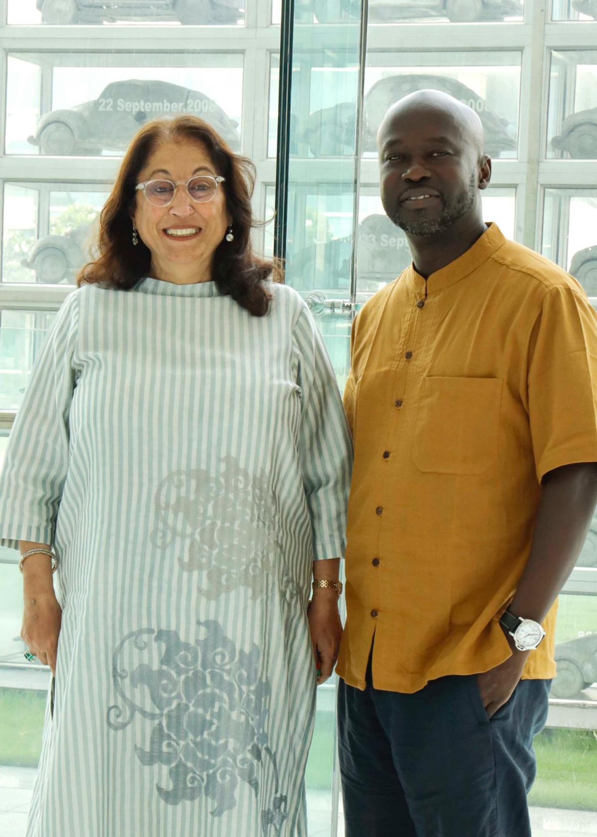 Kiran Nadar with David Adjaye