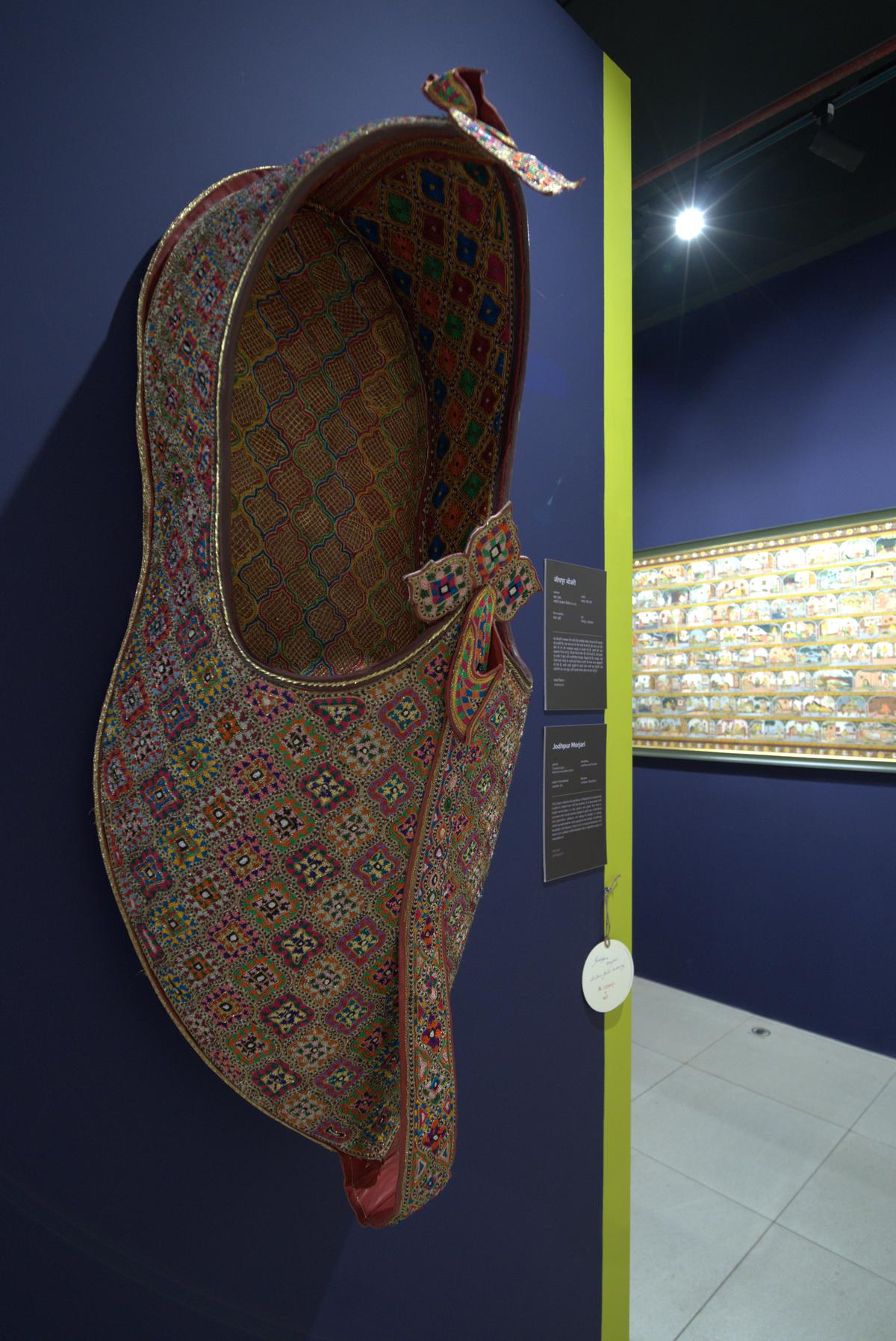A giant Jodhpur ‘morjari’ footwear on display.