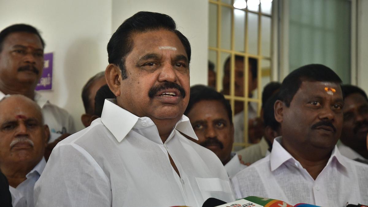 End the “cold war” between Home and Transport Departments, Edappadi K. Palaniswami tells Stalin