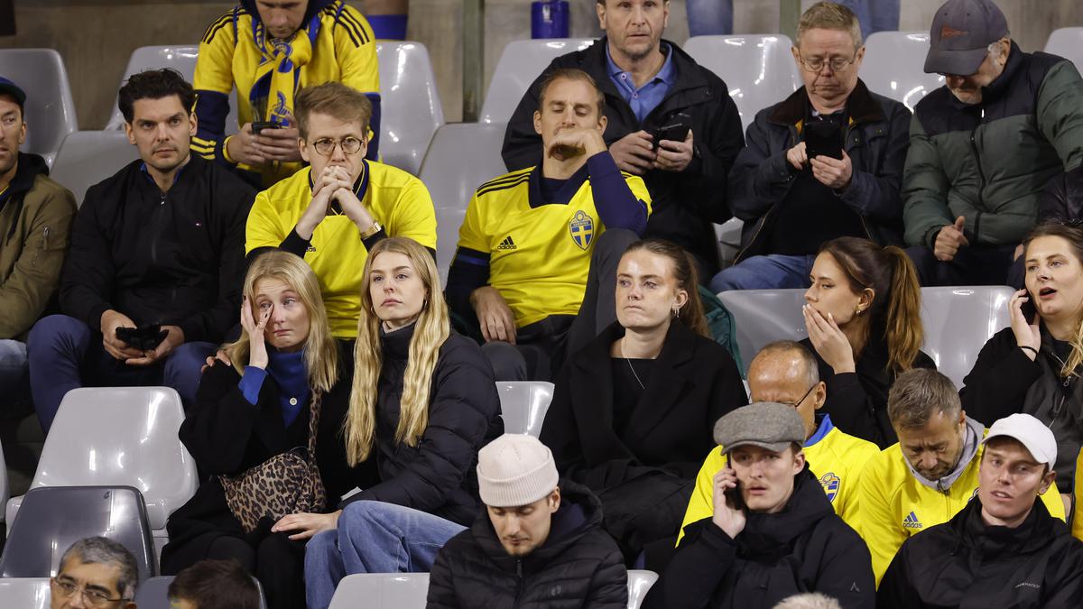 Belgium-Sweden football match halted following gunman attack in Brussels