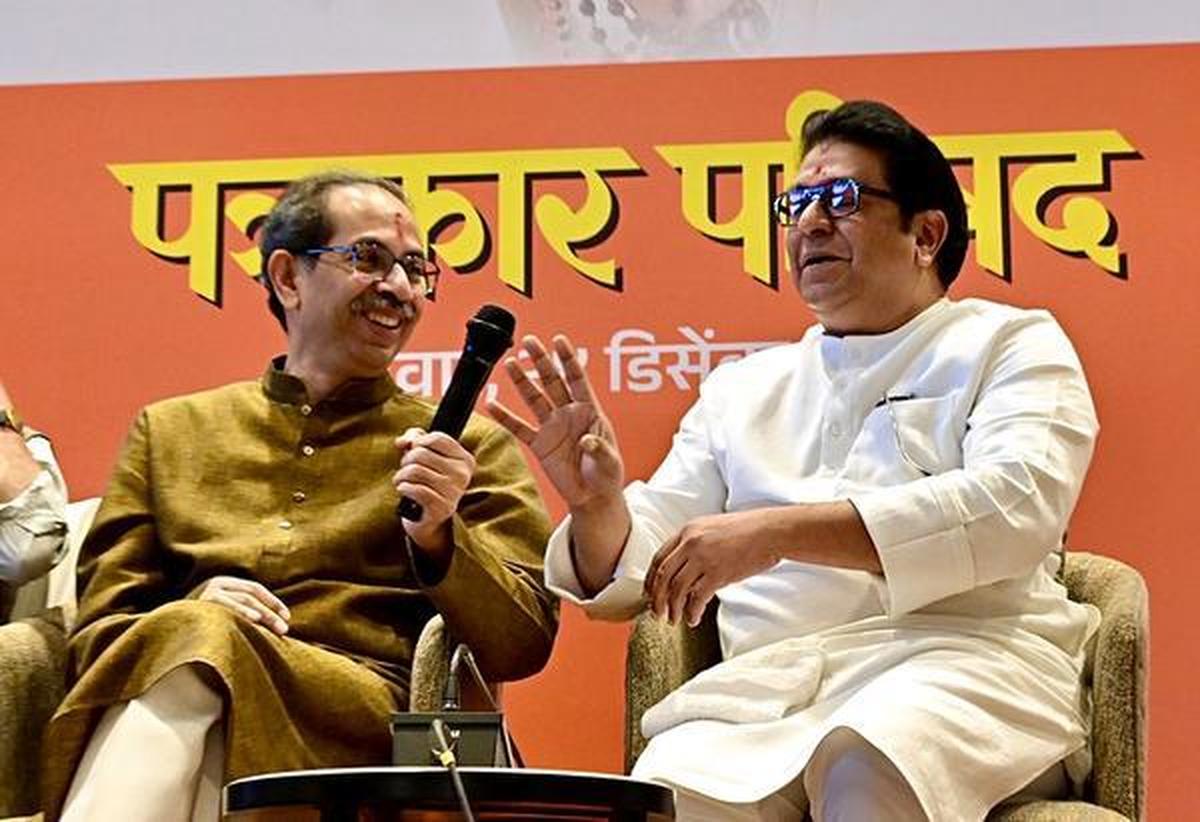 Shivsena (UBT) chief Uddhav Thackeray and MNS chief Raj Thackeray during the press conference after announcing their alliance for the upcoming BMC elections in Mumbai.