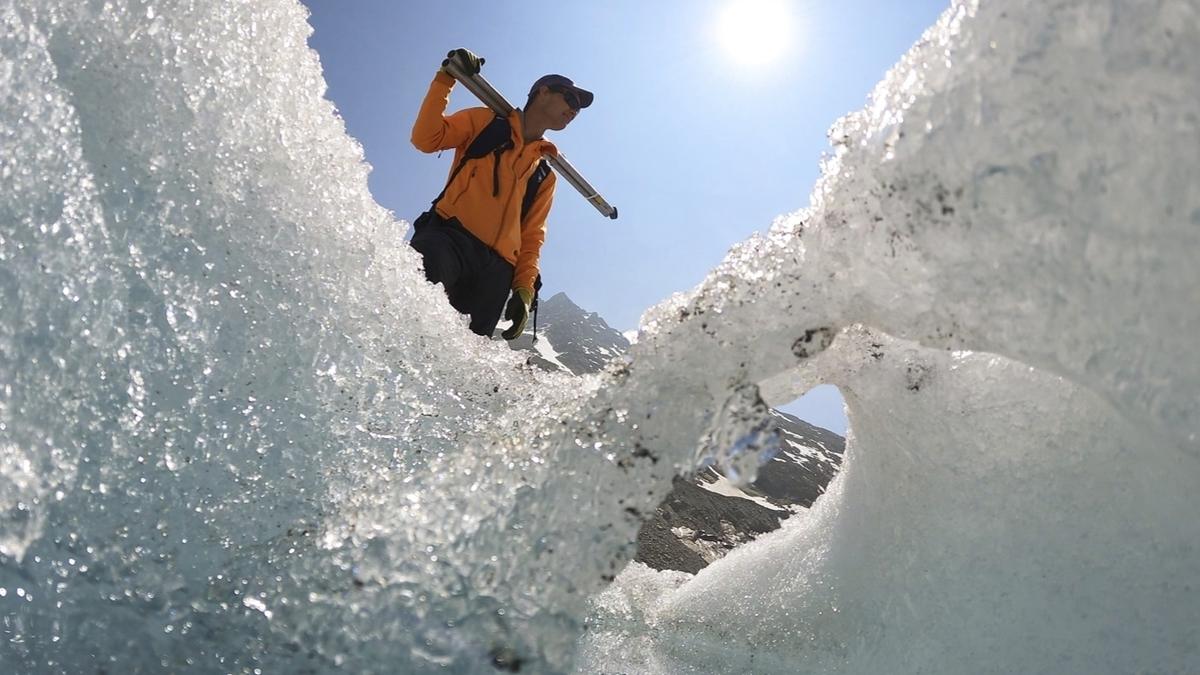 Swiss glaciers show holes reminiscent of cheese