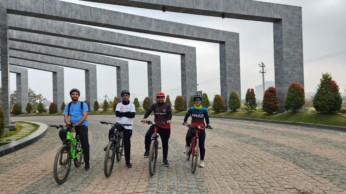 Sanjay Yadav and his friends on a cycling trip from Hyderabad