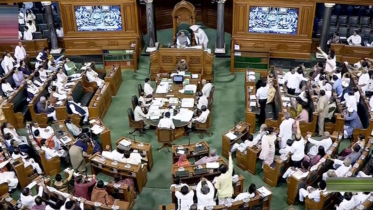 Opposition MPs Stall Lok Sabha Proceedings Over Sansad TV Scroll On PM ...