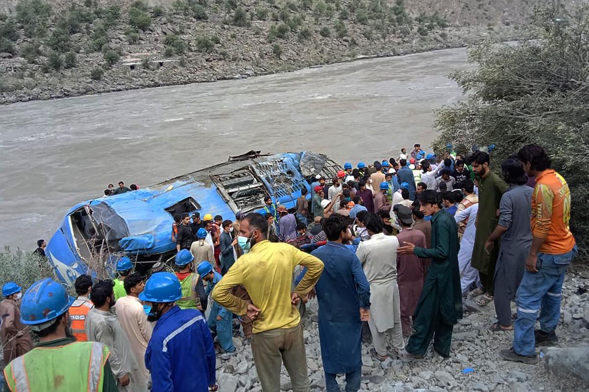One person was killed and 20 others injured when a school bus fell into a valley in Islamabad