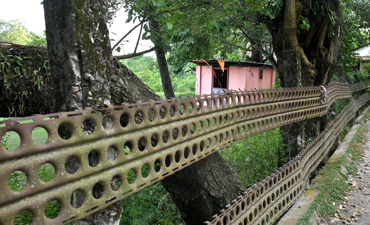 The Hanuman temple where miscreants allegedly tried to stir communal tensions. 