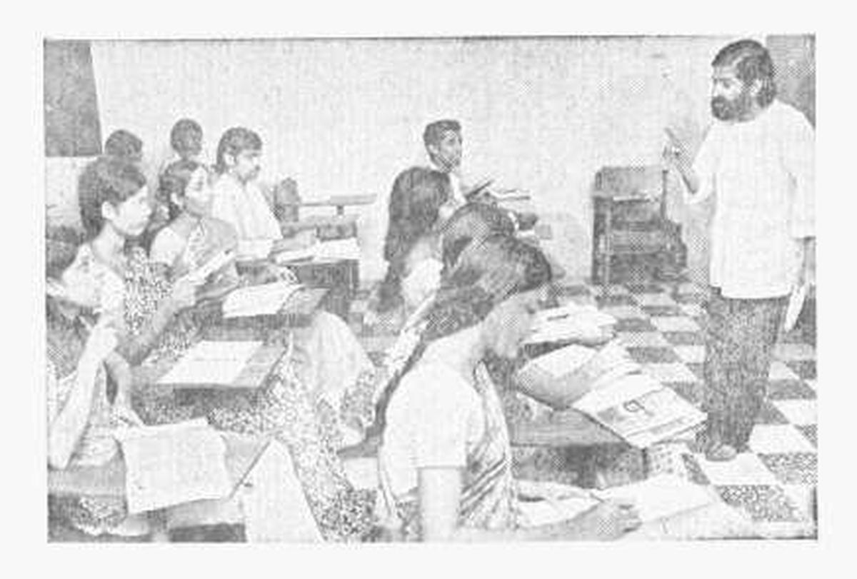 A German class in progress at the Max Mueller Bhavan in 1974