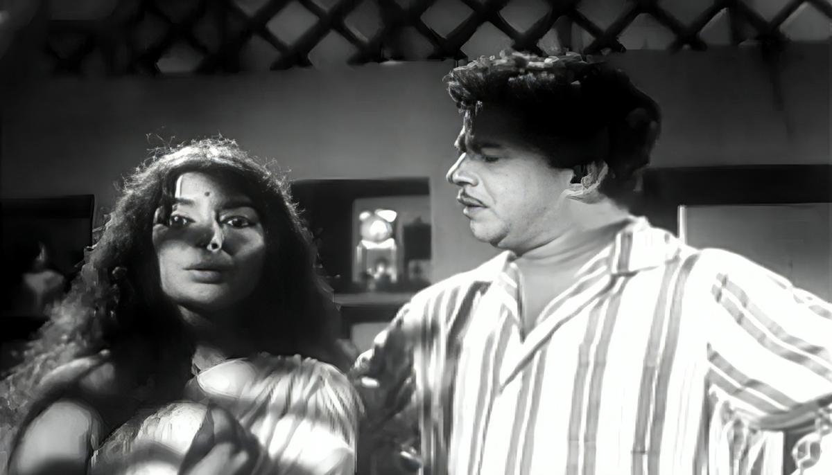 Sarada and Sathyan in a still from ‘Yakshi’ Sarada and Sathyan in a still from ‘Yakshi’