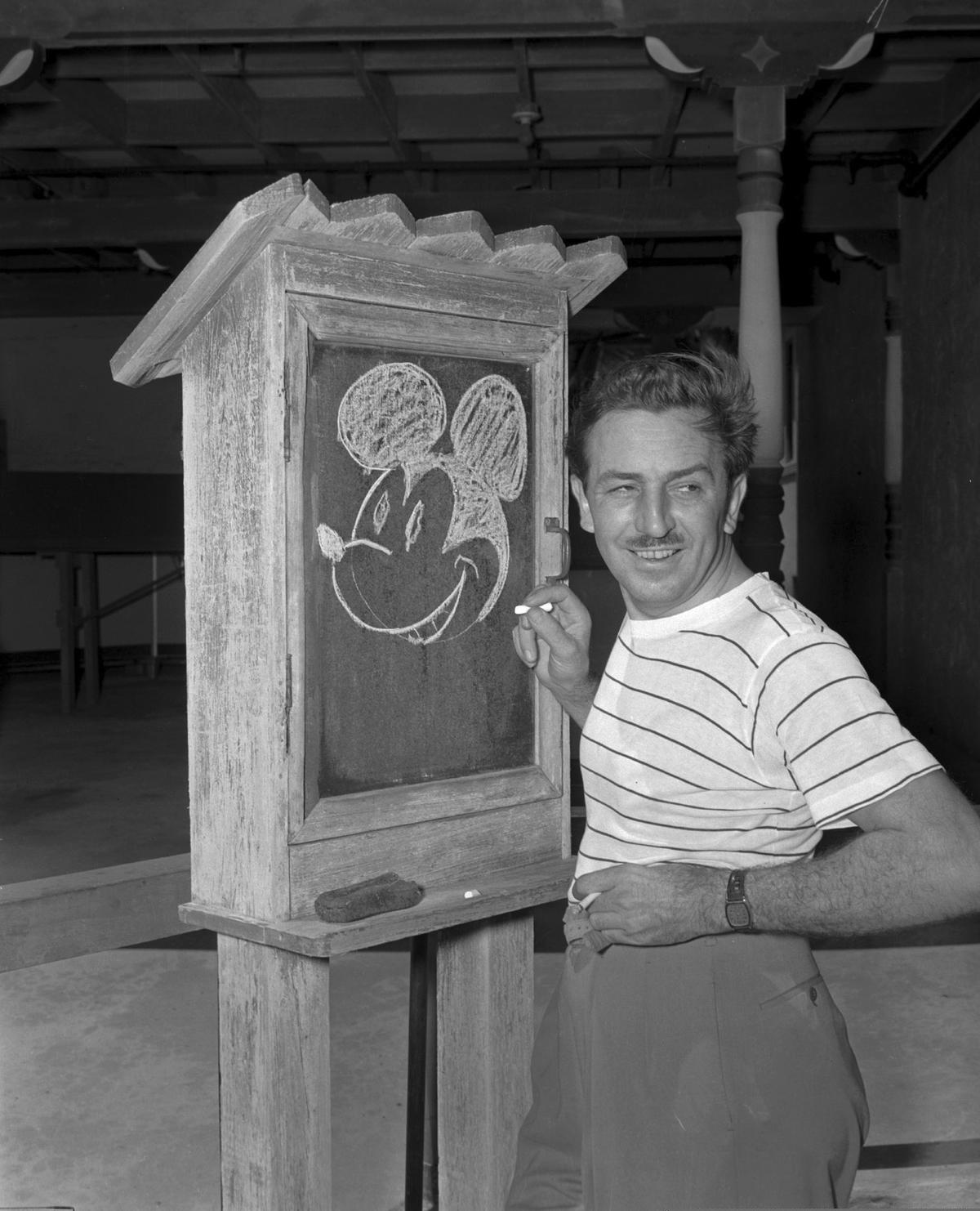 Walt Disney, creator of Mickey Mouse, poses for a photo at the Pancoast Hotel, Aug. 13, 1941, in Miami