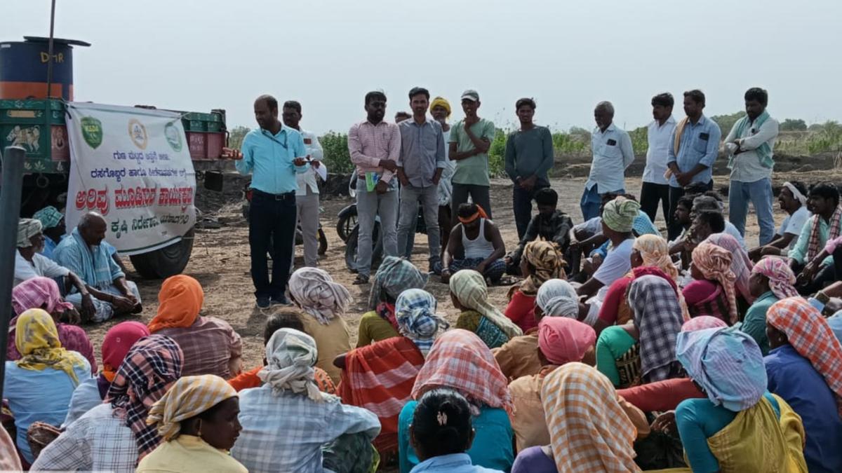 Agriculture dept. creates awareness among farmers against substandard sowing seeds