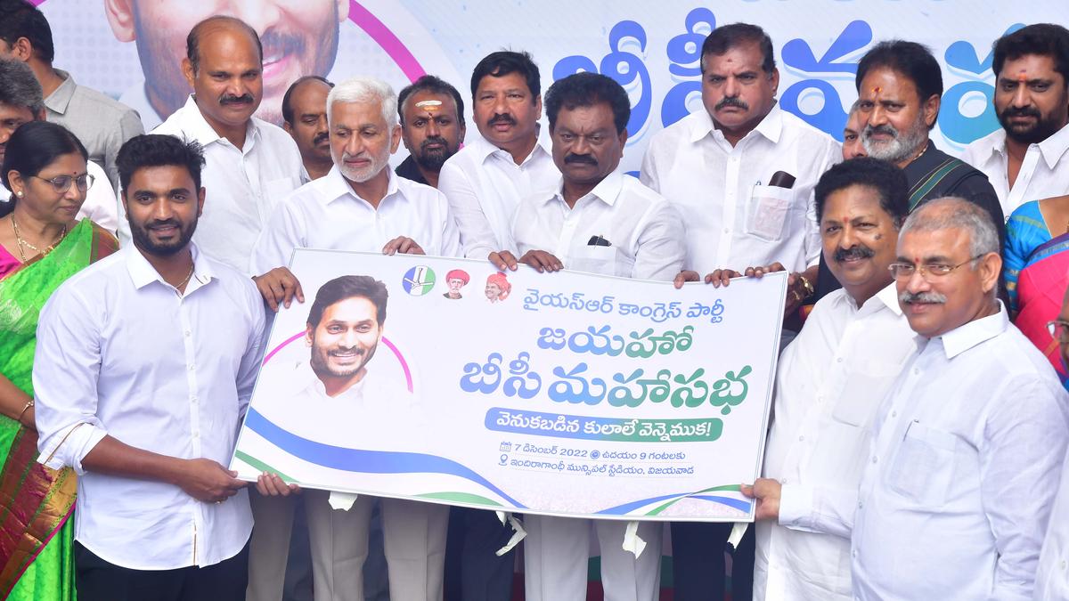 YSRCP leaders inspect arrangements for BC Mahasabha at Vijayawada on ...