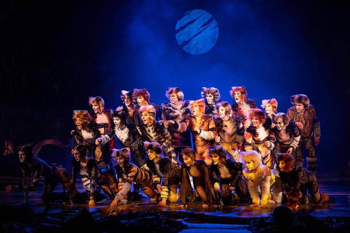 Cats è uno spettacolo completamente cantato e intrecciato con la danza.