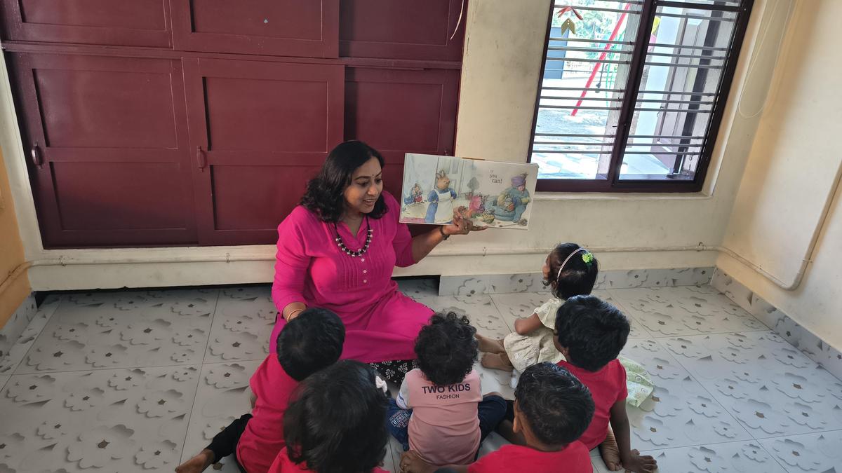 Anjali Rajan Dileep at one of her storytelling sessions