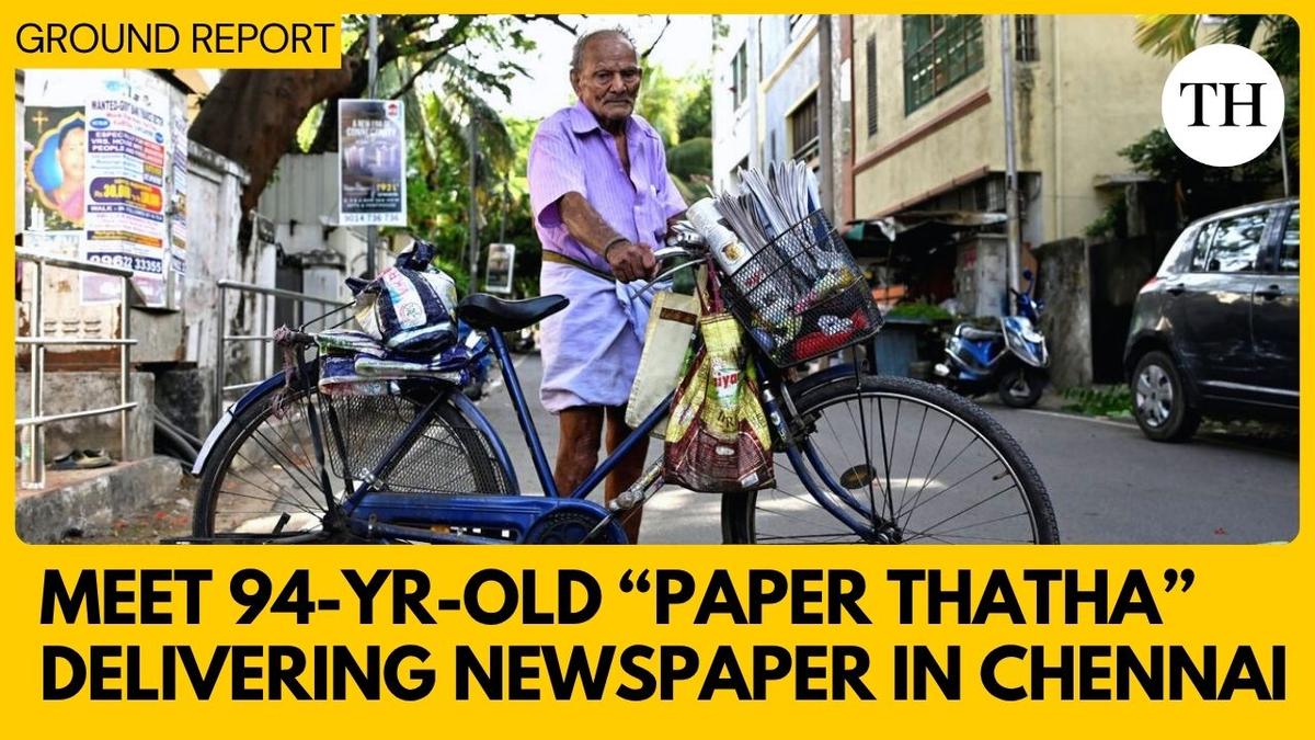 Watch: Meet 94-year-old ‘paper thatha’ delivering newspapers in Chennai’s Gopalapuram