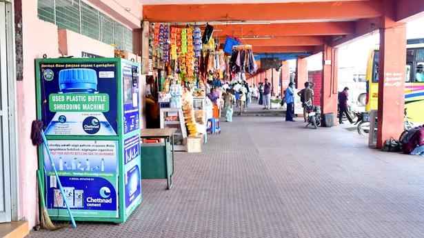 Not many are aware of the plastic bottle crusher at Kamaraj Bus Stand