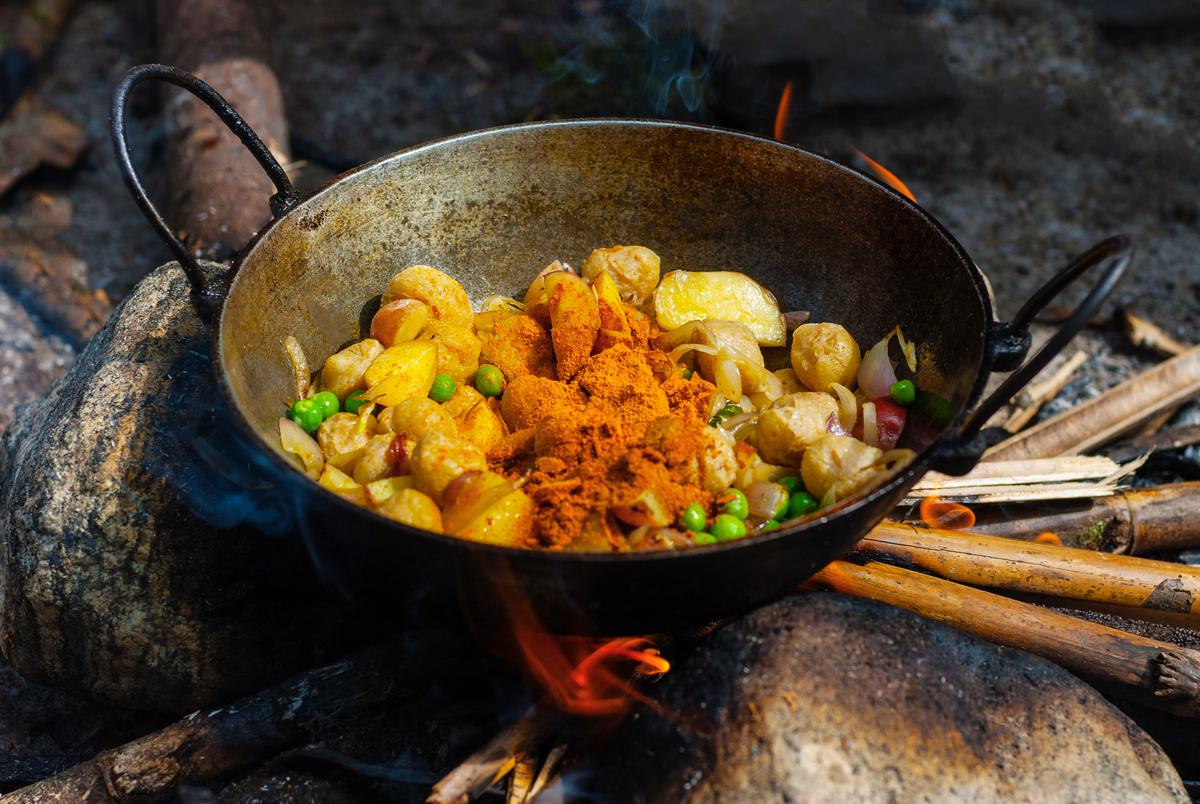 ‘It’s the wood fire that makes everything healthy and tasty,’ Ponchu da said.