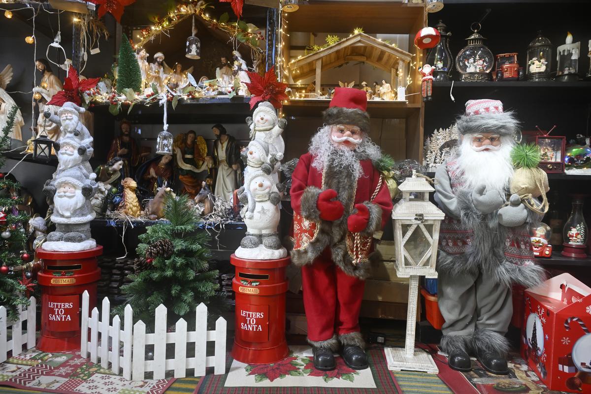 At the Evergreen Christmas Decoration Centre, one can find Santa in various forms