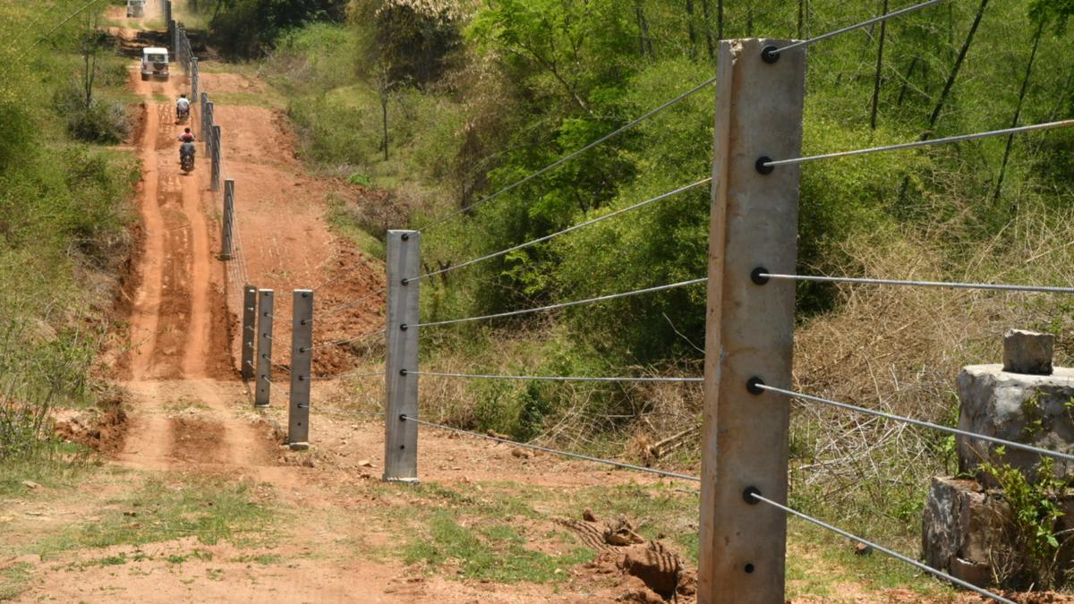 Work begins to erect iron fence for 5km along villages in the forest fringes in Hosur