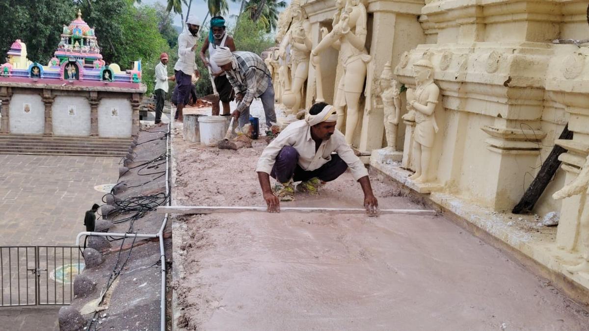 Srisailam temple restoration works sticking to original architectural style
