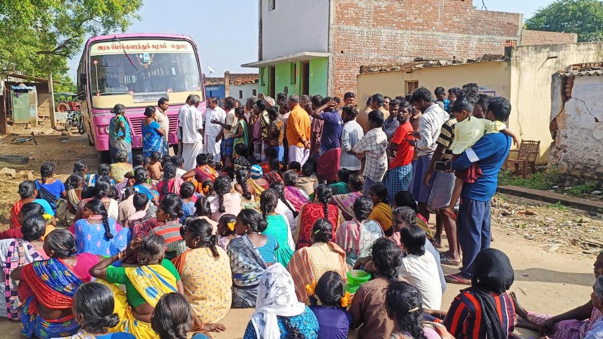 Villagers detain bus to draw attention to poor civic amenities