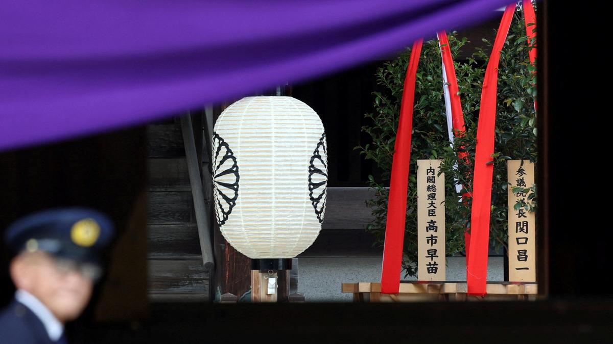 Japan PM Takaichi sends offering to Yasukuni war shrine
