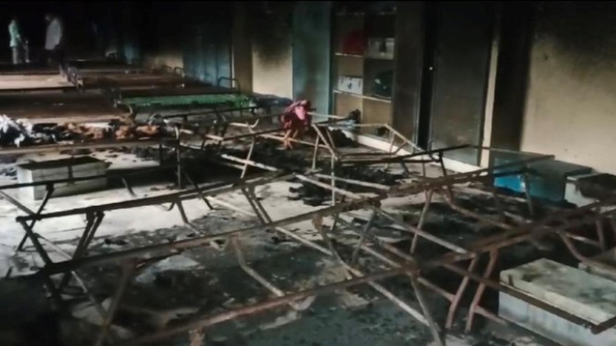 Fire in private orphanage home in Krishna district, four children suffered burns, two boys hospitalised due to suffocation