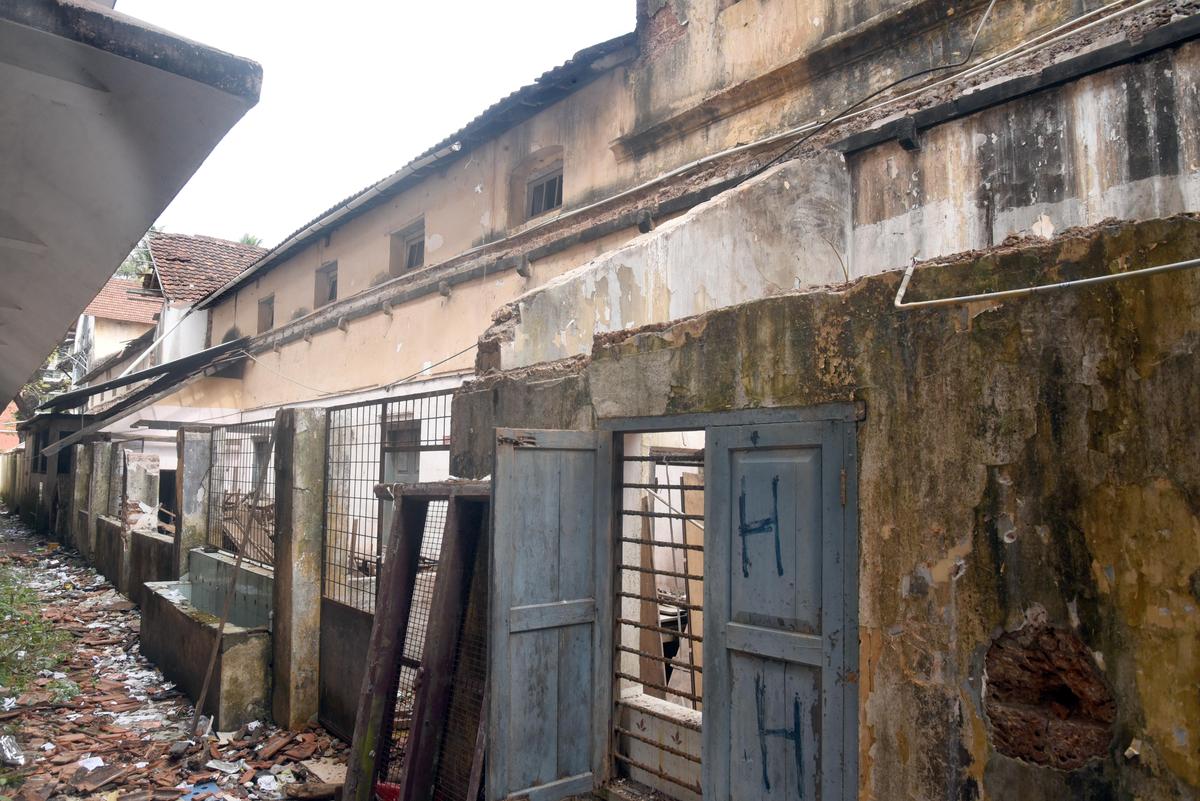 Some of the age-old buildings of the Government Model Higher Secondary School in Kozhikode city. 